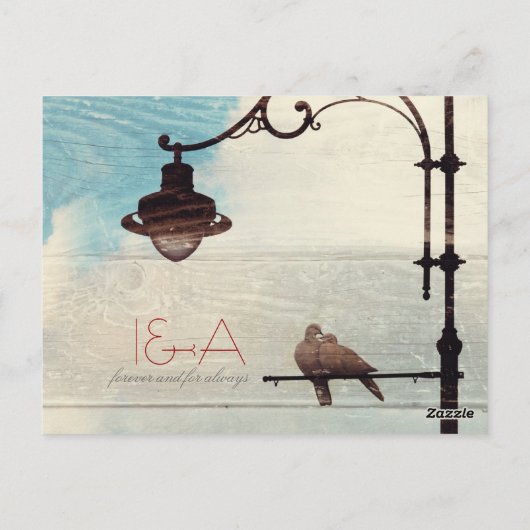 Turtle Doves - liefde en trouw Briefkaart (Achterkant)