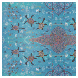 Turtle Dreaming Aboriginal Design Fabric Stof