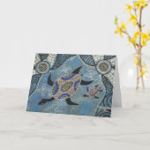 Turtle Dreaming Kaart (Gele Bloem)