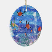 Turtle Dreaming Keramisch Ornament (Rechts)