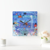 Turtle Dreaming Wall Clock Vierkante Klok (Huis)