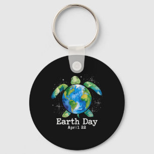 Turtle Earth Day Shirt voor vrouwen Kind Teacher Z Sleutelhanger