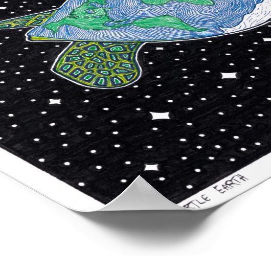 Turtle Earth Poster (Hoek)