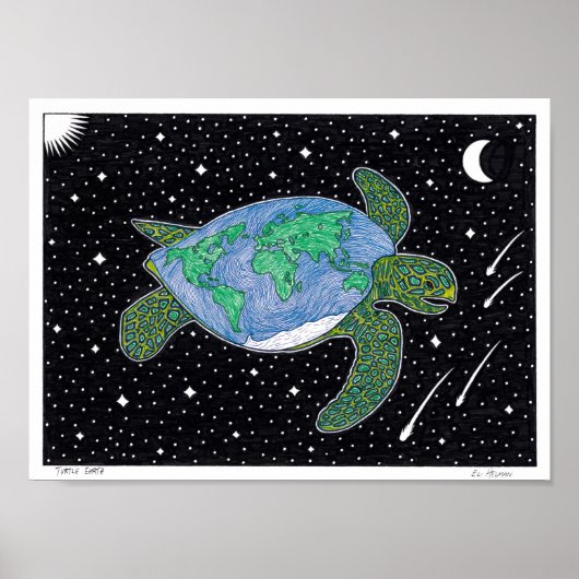 Turtle Earth Poster (Voorkant)