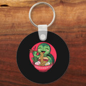 Turtle Eating Ramen Kawaii Turtle Japanese Kawaii Sleutelhanger (Voorkant)