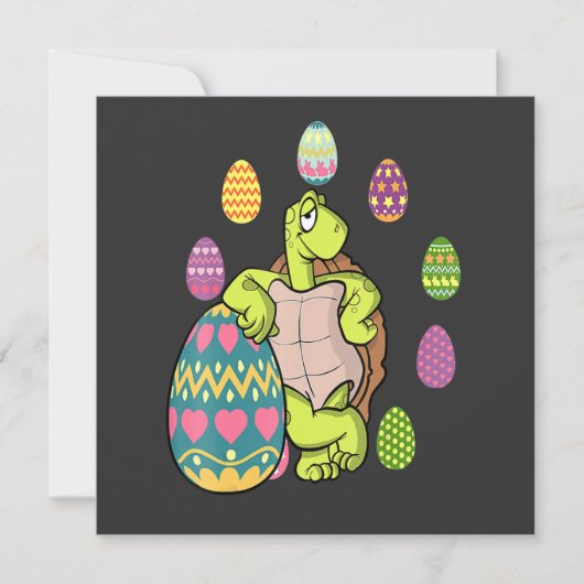 Turtle Egg Hunting Easter Day Cute Animal Boys Gir Kaart (Voorkant)