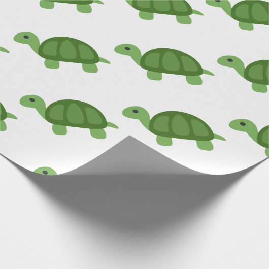 Turtle Emoji Cadeaupapier (Hoek)