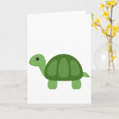 Turtle Emoji Kaart (Gele Bloem)