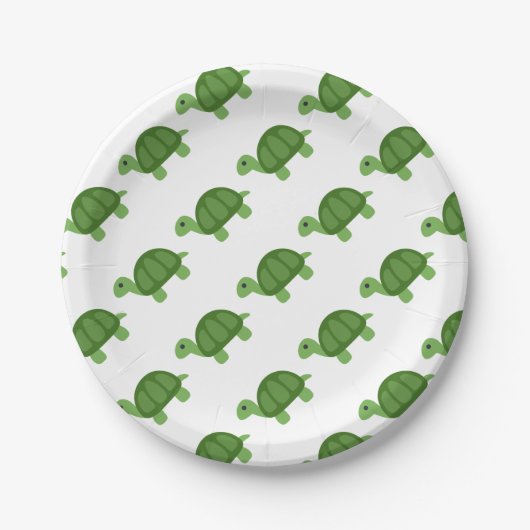 Turtle Emoji Papieren Bordje (Voorkant)