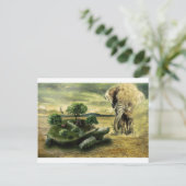 TURTLE EN ELEPHANT BRIEFKAART (Staand voorkant)