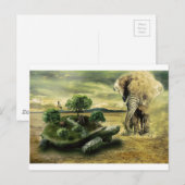 TURTLE EN ELEPHANT BRIEFKAART (Voorkant / Achterkant)