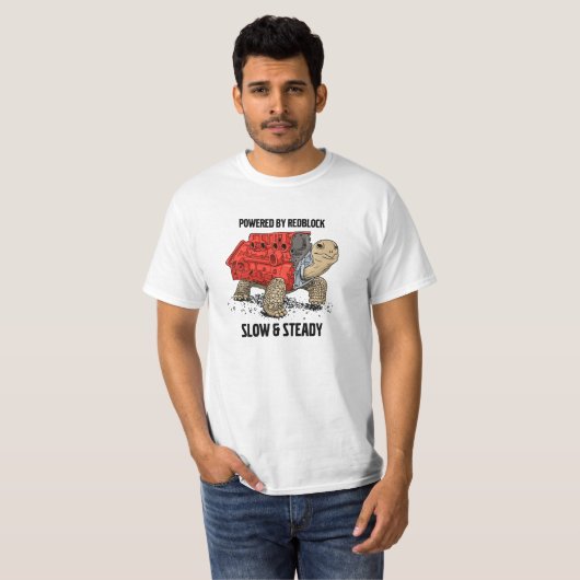 Turtle Engine, traag en stilstaand T-shirt (Voorkant volledig)
