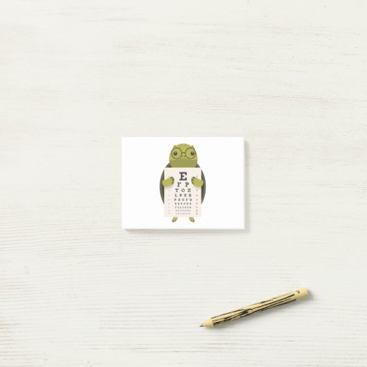 Turtle Eye Chart Post-it® Notes (Op bureau)