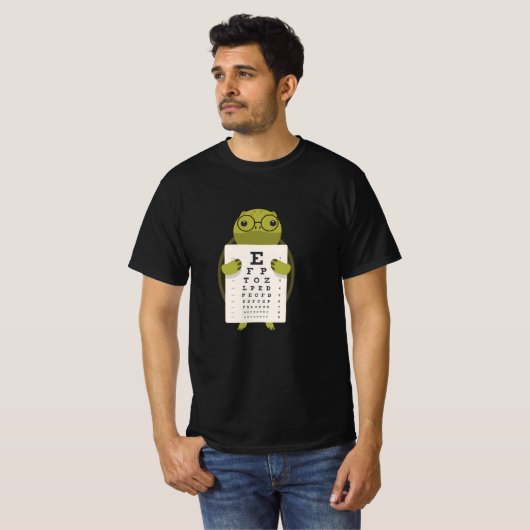 Turtle Eye Chart T-shirt (Voorkant volledig)