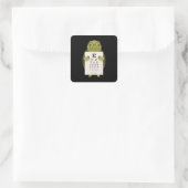 Turtle Eye Chart Vierkante Sticker (Tas)