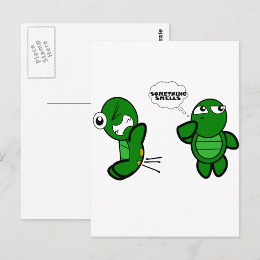 Turtle Fart Briefkaart (Voorkant / Achterkant)