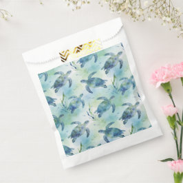 Turtle-feestcadeautjes, waterverf zeeschildpad bedankzakje