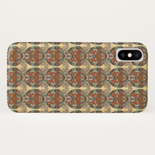 Turtle Floral Pattern Case-Mate iPhone Case (Achterkant (horizontaal))