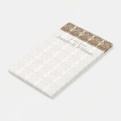 Turtle Floral Pattern | Jouw namen toevoegen Post-it® Notes (Schuin)