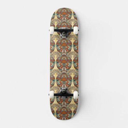 Turtle Floral Pattern Persoonlijk Skateboard (Voorkant)