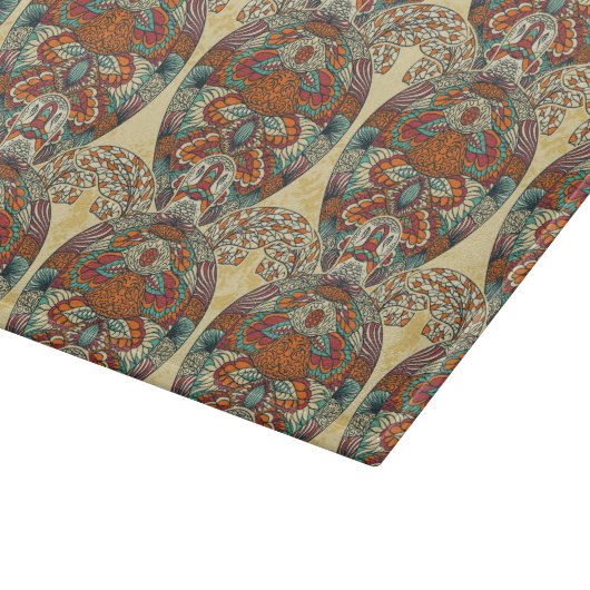 Turtle Floral Pattern Snijplank (Hoek)