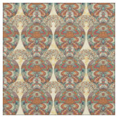 Turtle Floral Pattern Stof (Close Up)