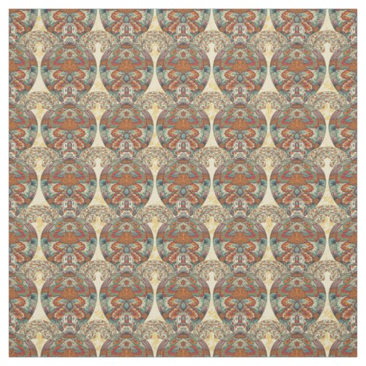 Turtle Floral Pattern Stof (Swatch)