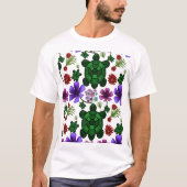 Turtle floral pattern  t-shirt (Voorkant)