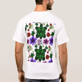 Turtle floral pattern  t-shirt (Achterkant)