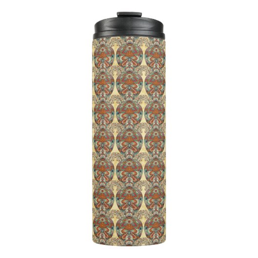 Turtle Floral Pattern Thermosbeker (Voorkant)
