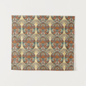 Turtle Floral Pattern Wandkleed (Voorkant (horizontaal))