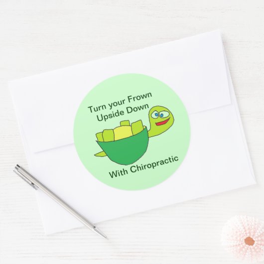 Turtle Fun Chiropractie Sticker (Envelop)