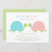 Turtle Gender Reopenbaart Uitnodiging (Voorkant / Achterkant)