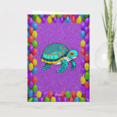 Turtle Gepersonaliseerde Leuke Groet Verjaardag Ka Kaart (Achterkant)
