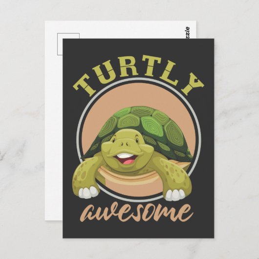 Turtle Geweldige Reptile Cute Zee Briefkaart (Voorkant / Achterkant)