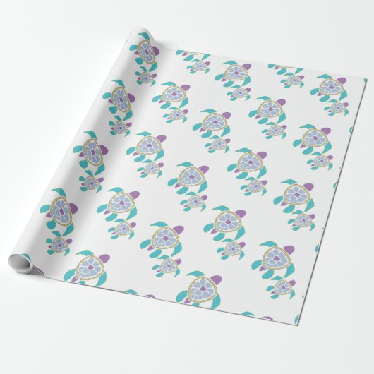 Turtle Gift Wrap Cadeaupapier (Uitgerold)