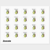 Turtle Golf Ronde Sticker (Vel)