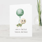 Turtle Grappige Punny Turtley Geweldige Verjaardag Kaart (Voorkant)
