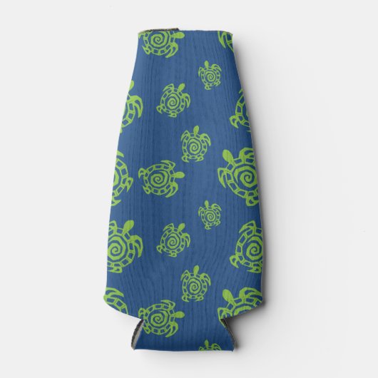 Turtle Green and Blue Party Stuff Flesjeskoeler (Voorkant)