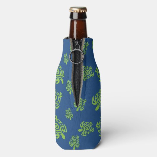 Turtle Green and Blue Party Stuff Flesjeskoeler (Fles Achterkant)