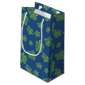 Turtle Green and Blue Party Stuff Klein Cadeauzakje (Achterkant Gekanteld)