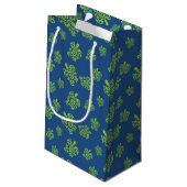 Turtle Green and Blue Party Stuff Klein Cadeauzakje (Achterkant Gekanteld)