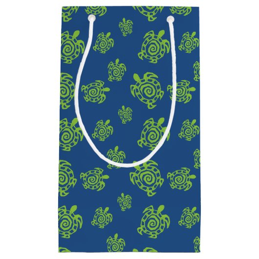 Turtle Green and Blue Party Stuff Klein Cadeauzakje (Voorkant)