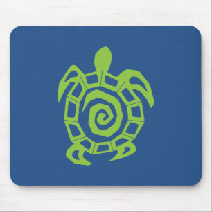 Turtle Green en Blue Graphic Muismat