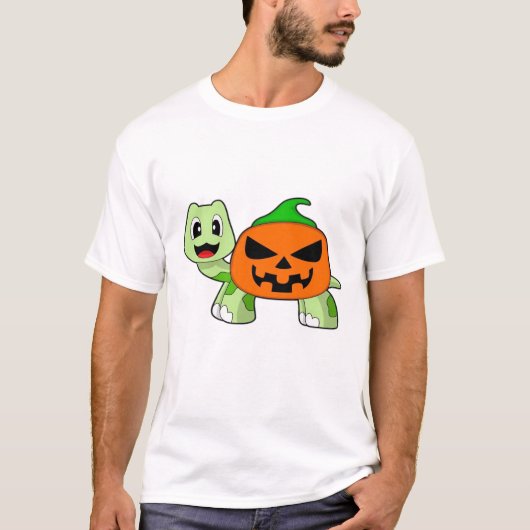 Turtle Halloween Pompoen Klassiek T-Shirt (Voorkant)