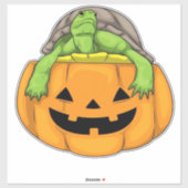 Turtle Halloween Pumpkin Classic T-Shirt_1 Sticker (Vel)