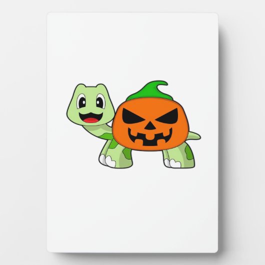 Turtle Halloween Pumpkin Classic T-Shirt Fotoplaat (voorkant)