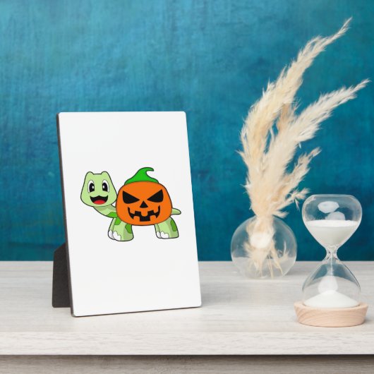 Turtle Halloween Pumpkin Classic T-Shirt Fotoplaat (Zijkant)