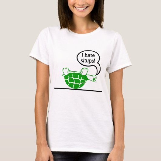 Turtle Hates Situps T-shirt (Voorkant)