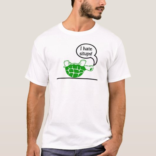 Turtle Hates Situps T-shirt (Voorkant)